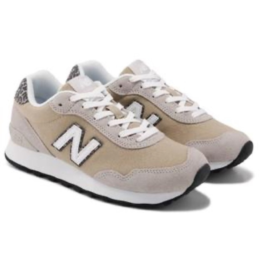 New Balance 515 Tan White and leopard Sneakers